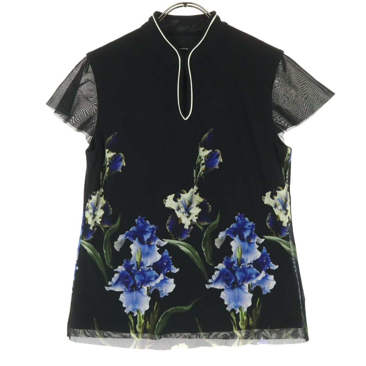 美品 VIVIENNE TAM ヴィヴィアンタム 日本製 花柄 半袖 Tシャツ 42 ブラック レディース 古着 10,070円