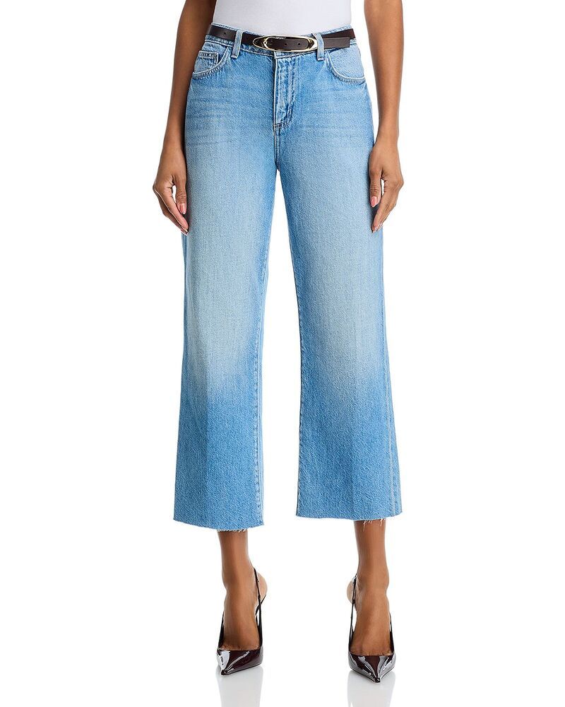 ラジャンス レディース ボトムス デニムパンツ ワイドレッグ クロップド ジーンズ LAGENCE Wanda Mid Rise Cropped Wide Leg Jeans in Anaheim