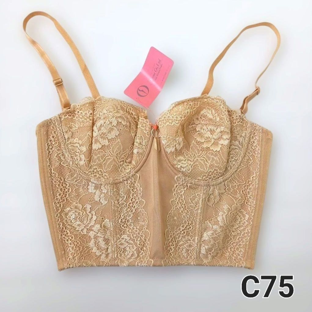 54＊ダイアナ サマーコレクション ロングブラジャー フレスコベージュ C75 未使用品 補正下着