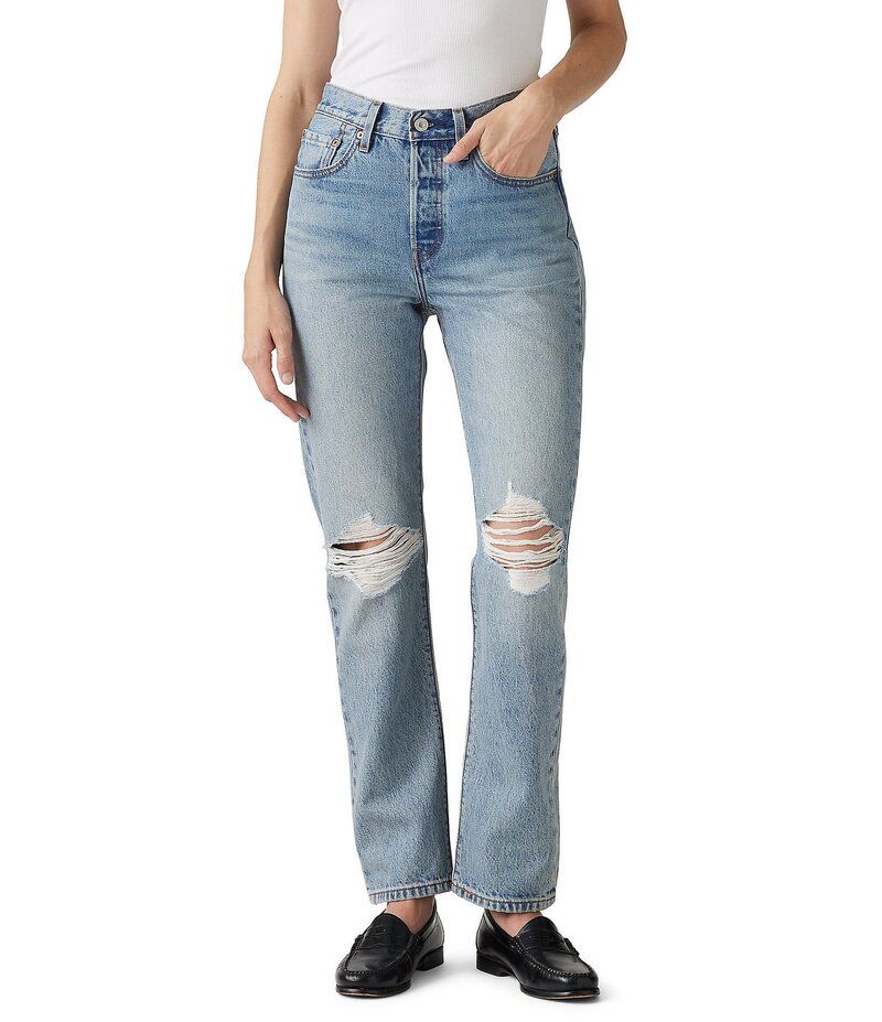 リーバイス レディース ボトムス デニムパンツ ストレート ジーンズ Levis R 501R Original Straight Leg 5 Pocket Jeans Plan To Stay