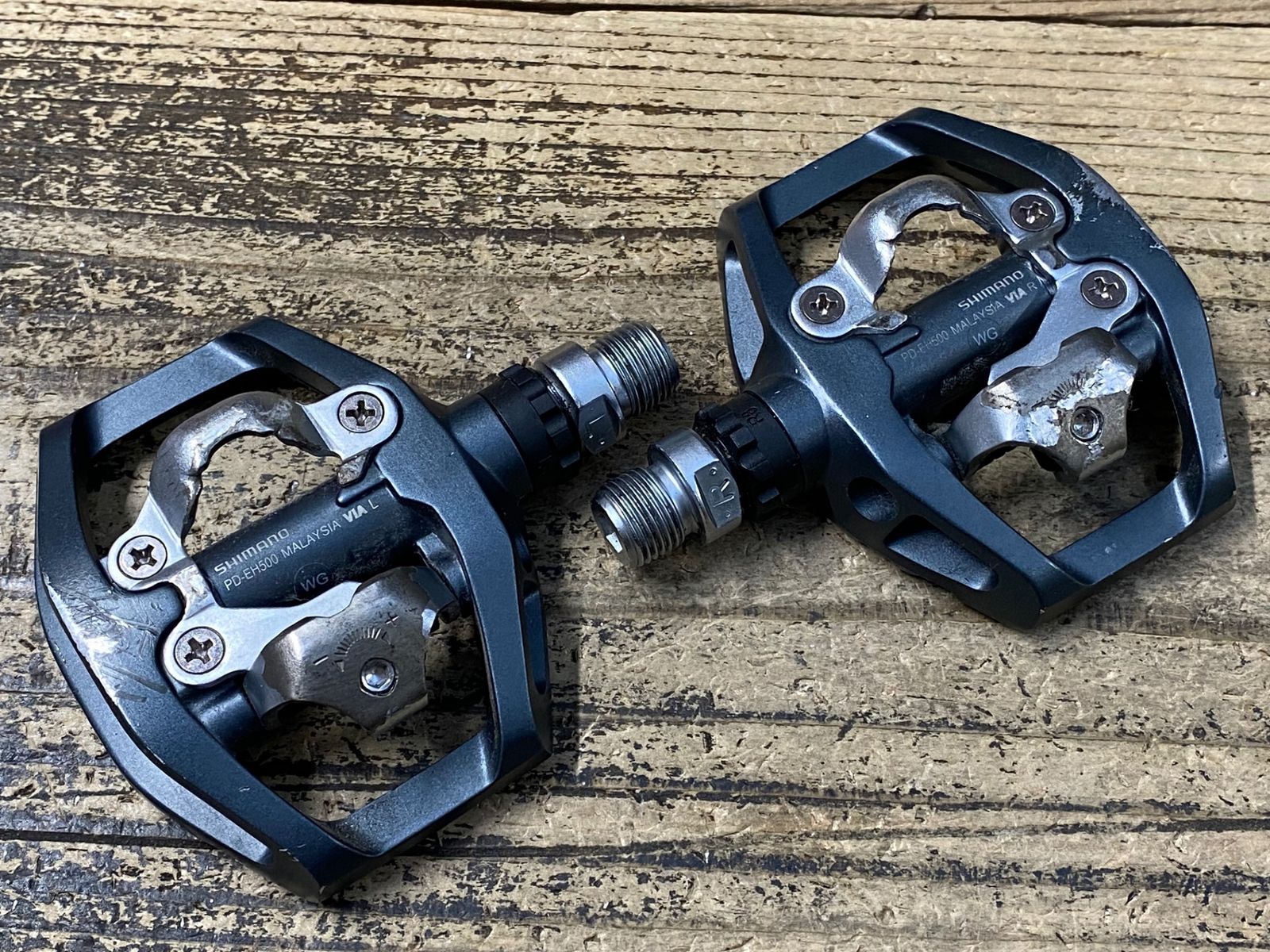 JZ056 シマノ SHIMANO PD-EH500 ビンディングペダル 片面フラット SPD