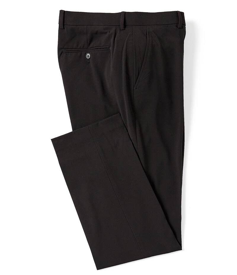 ペリーエリス メンズ ボトムス カジュアルパンツ パンツ Perry Ellis Premium Tailored Flat Front Dress Pants Black ブラック