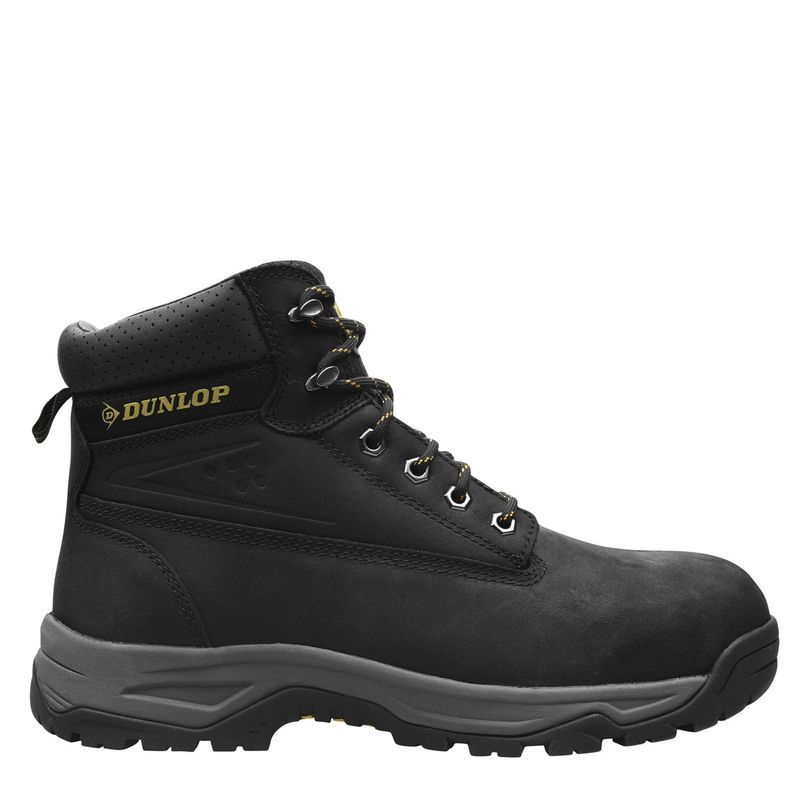 ダンロップ メンズ シューズ ブーツ・レインブーツ Tシャツ キャップ ブーツ Dunlop Safety On Site Steel Toe Cap Safety Boots Black ブラック