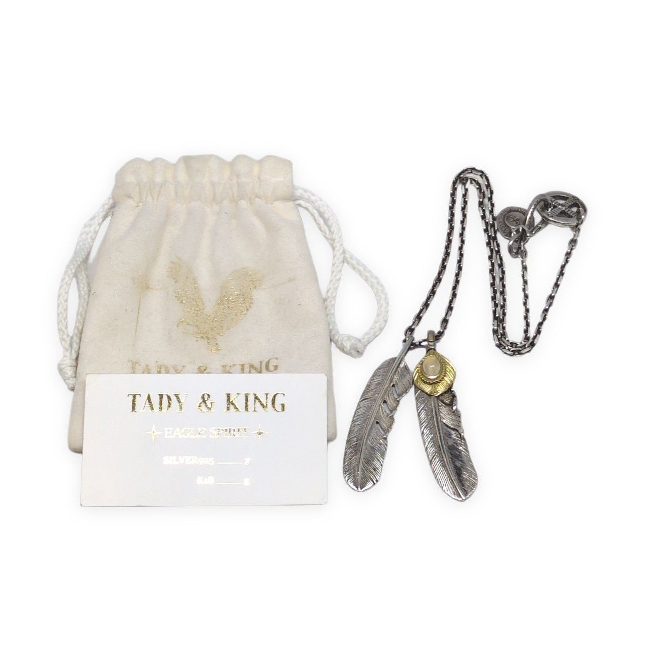 TADY&KING タディアンドキング フェザーネックレス 特大上金フェザー