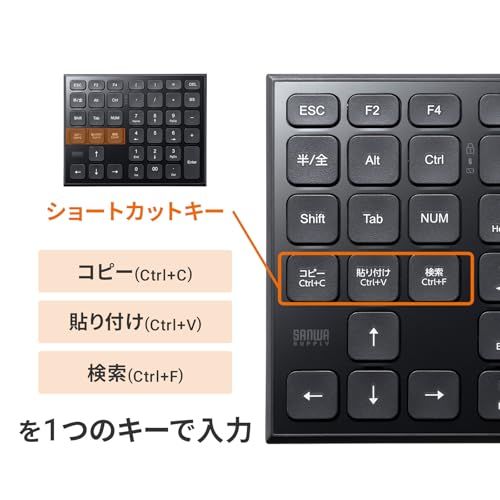 サンワサプライ 表計算ワイヤレステンキー NT-WL27BKt c9c9a398