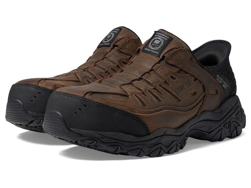 スケッチャーズ メンズ シューズ ブーツ・レインブーツ SKECHERS Work Holdredge Ryker Comp Toe Brown ブラウン