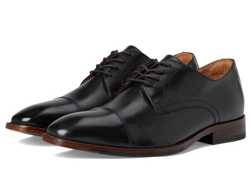 ジョンストンアンドマーフィー メンズ シューズ オックスフォード キャップ Johnston Murphy Richland Cap Toe Black Full Grai ブラック