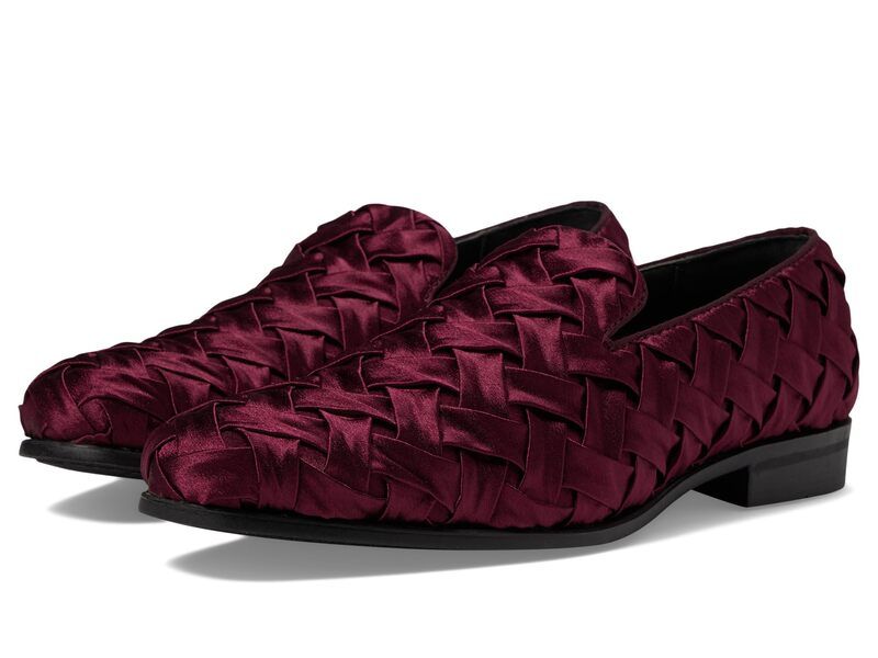 ステイシーアダムス メンズ シューズ オックスフォード サテン ローファー Stacy Adamsavoir Satin SlipOn Loafer Burgundy バーガンディ