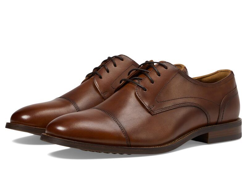 フローシャイム メンズ シューズ オックスフォード キャップ Florsheim Rucci Cap Toe Oxford Cognac Smooth