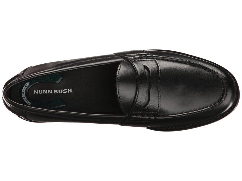 ノンブッシュ メンズ シューズ スリッポン・ローファー Nunn Bush Noah Beef Roll Penny Loafer Black ブラック