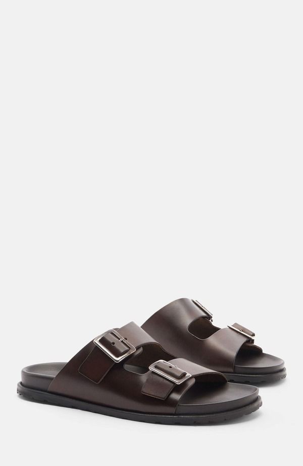 スカロッソ メンズ シューズ サンダル SCAROSSO Enea Sandals Brown Calf ブラウン