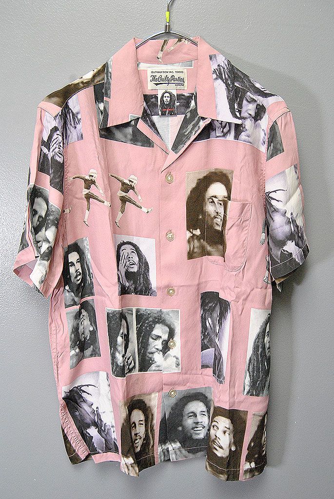 WACKO MARIA BOB MARLEY S/S HAWAIIAN SHIRT ワコマリア ボブマーリー ハワイアンシャツ アロハシャツ ピンク M