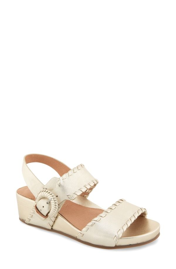 ジェントルソウルズ レディース シューズ ヒール サンダル Gentle Souls Gayle Slingback Wedge Sandal Ice Leather