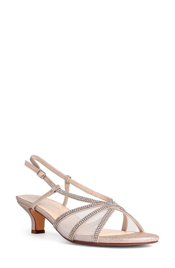 タッチアップ レディース シューズ ヒール サンダル Touch Ups Erin Slingback Sandal Champagne シャンパン