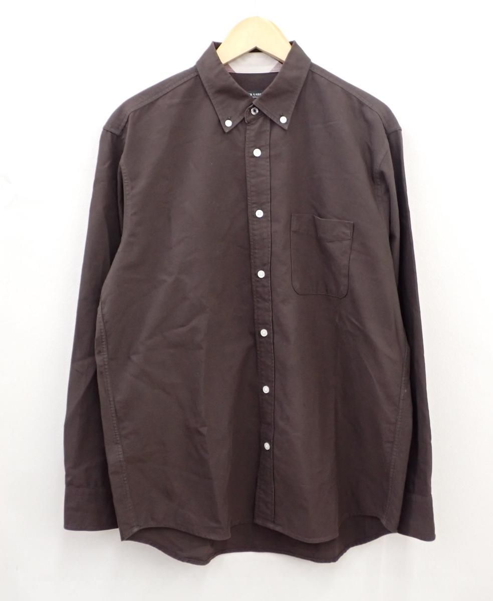 BLACK LABEL CRESTBRIDGE ブラウン長袖シャツ L ☆8488☆BLACK LABEL CRESTBRIDGE ブラックレーベル クレストブリッジ