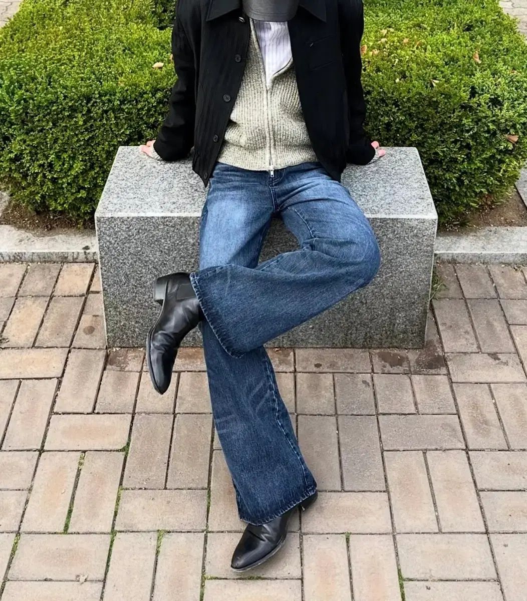 24ss フレア デニム ブルー 1