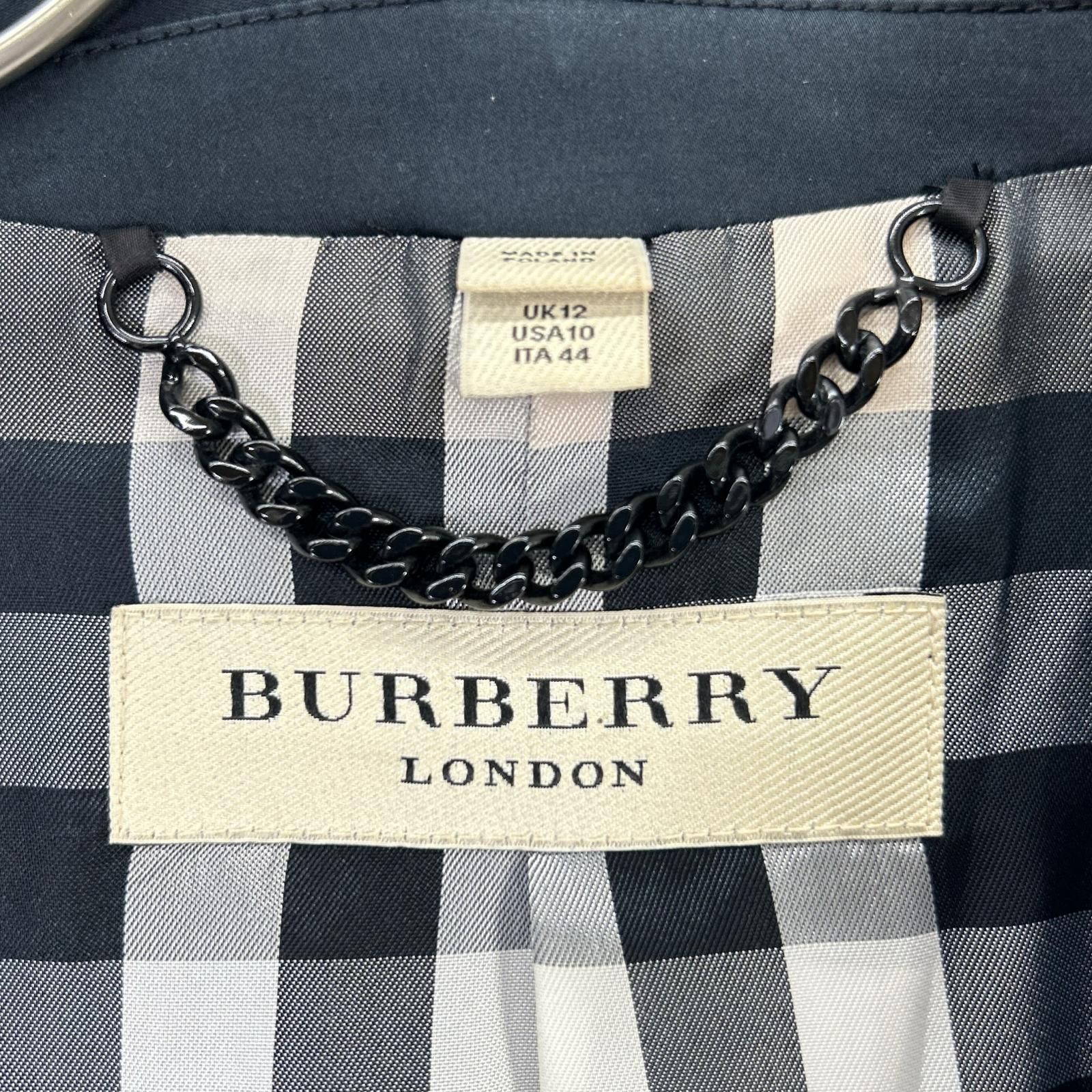 Burberry LONDON バーバリーロンドン ブラック チュール 裏地ノバ