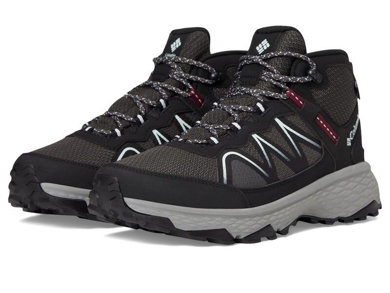 コロンビア レディース シューズ ブーツ・レインブーツ Columbia Peakfreak Rush Mid Outdry Dark GreyDeep Madeira グレー