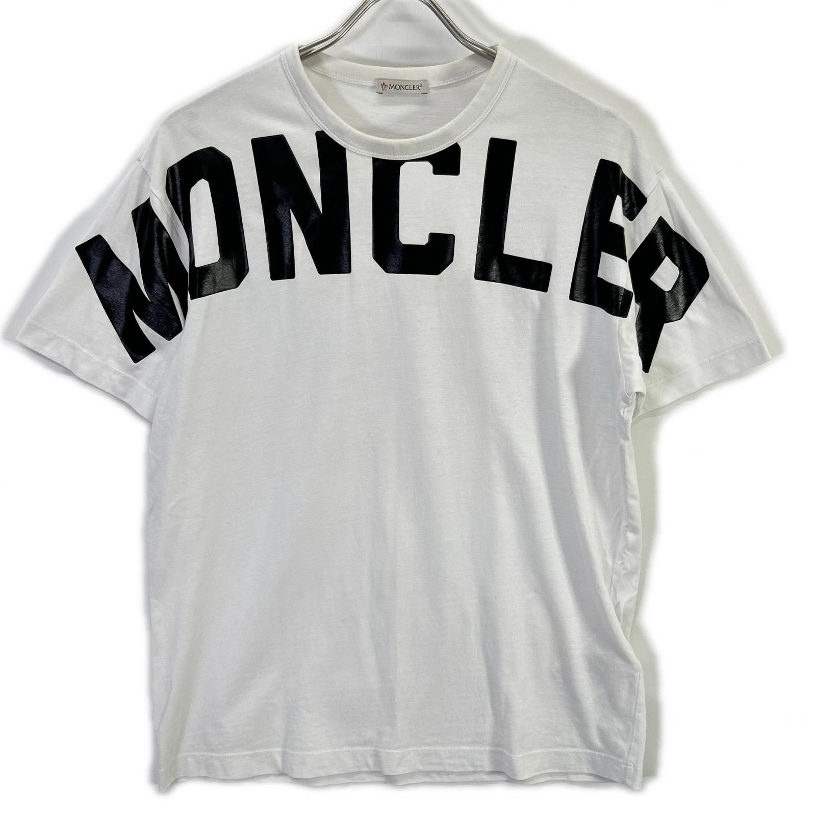 MONCLER モンクレール ホワイト コットン MAGLIA T-SHIRT ロゴプリント