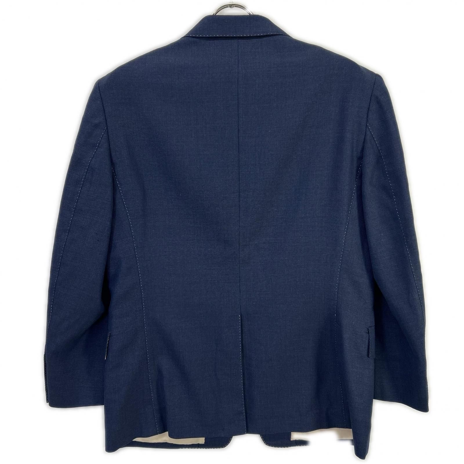 PaulSmith ポールスミス ネイビー シルクブレンド ウール 2B テーラードジャケット MX PaulSmith ポールスミス ネイビー シルクブレンド ウール 2B