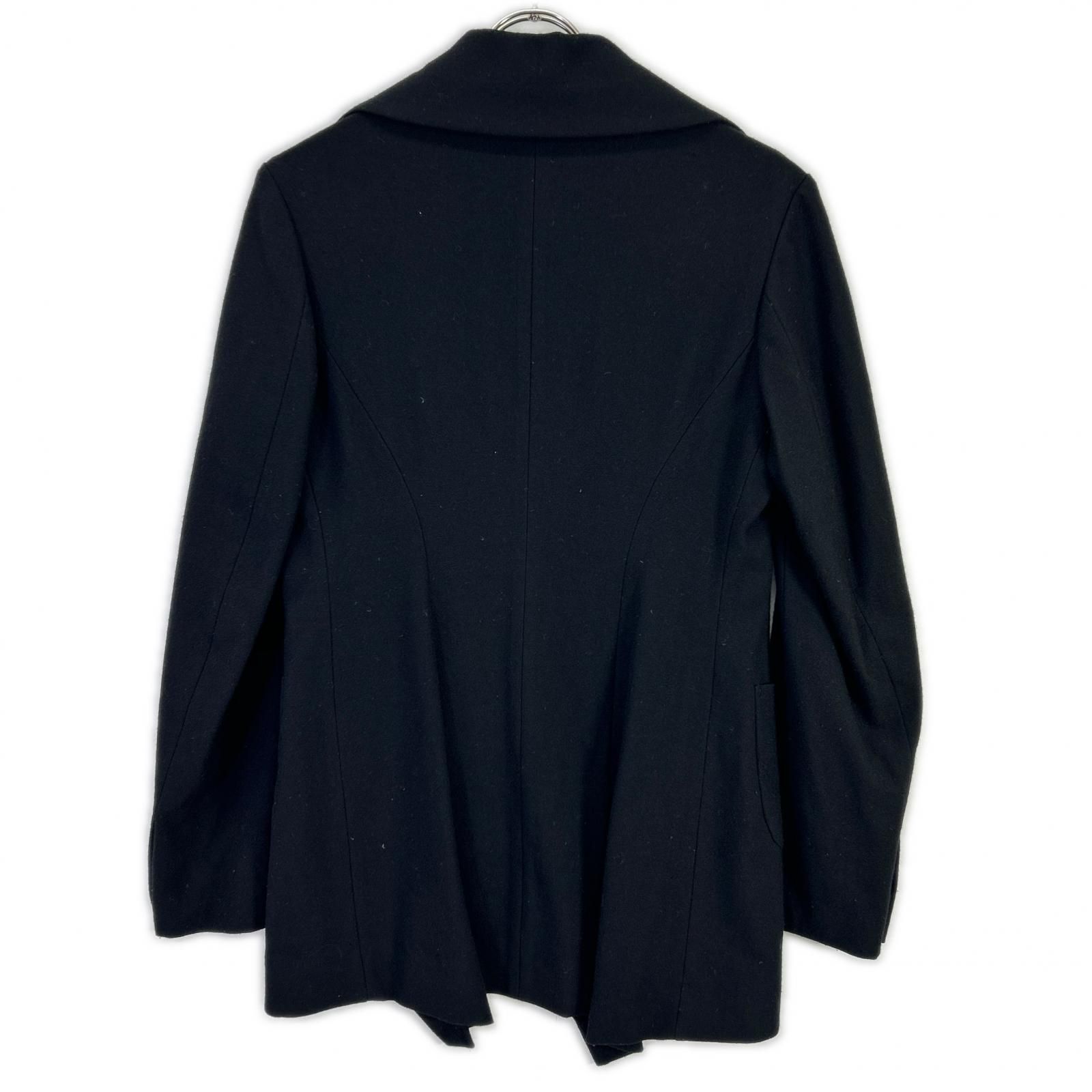 Yohji Yamamoto +Noir 変形ウールジャケットネイビー サイズ1 YOHJI YAMAMOTO +NOIR ヨウジヤマモトプリュスノアール ND-J03-101