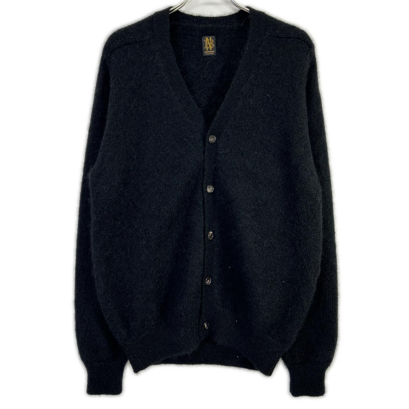 batoner バトナー ピュアモヘアカーディガン ブラック　サイズ1 BATONER バトナー BN-22FW-065 ブラック モヘヤ100 PURE MOHAIR