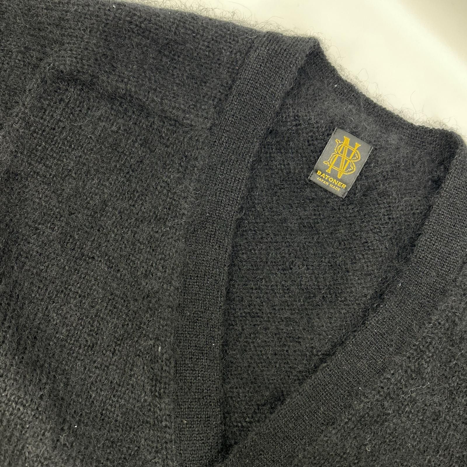 BATONER バトナー BN-22FW-065 ブラック モヘヤ100 PURE MOHAIR