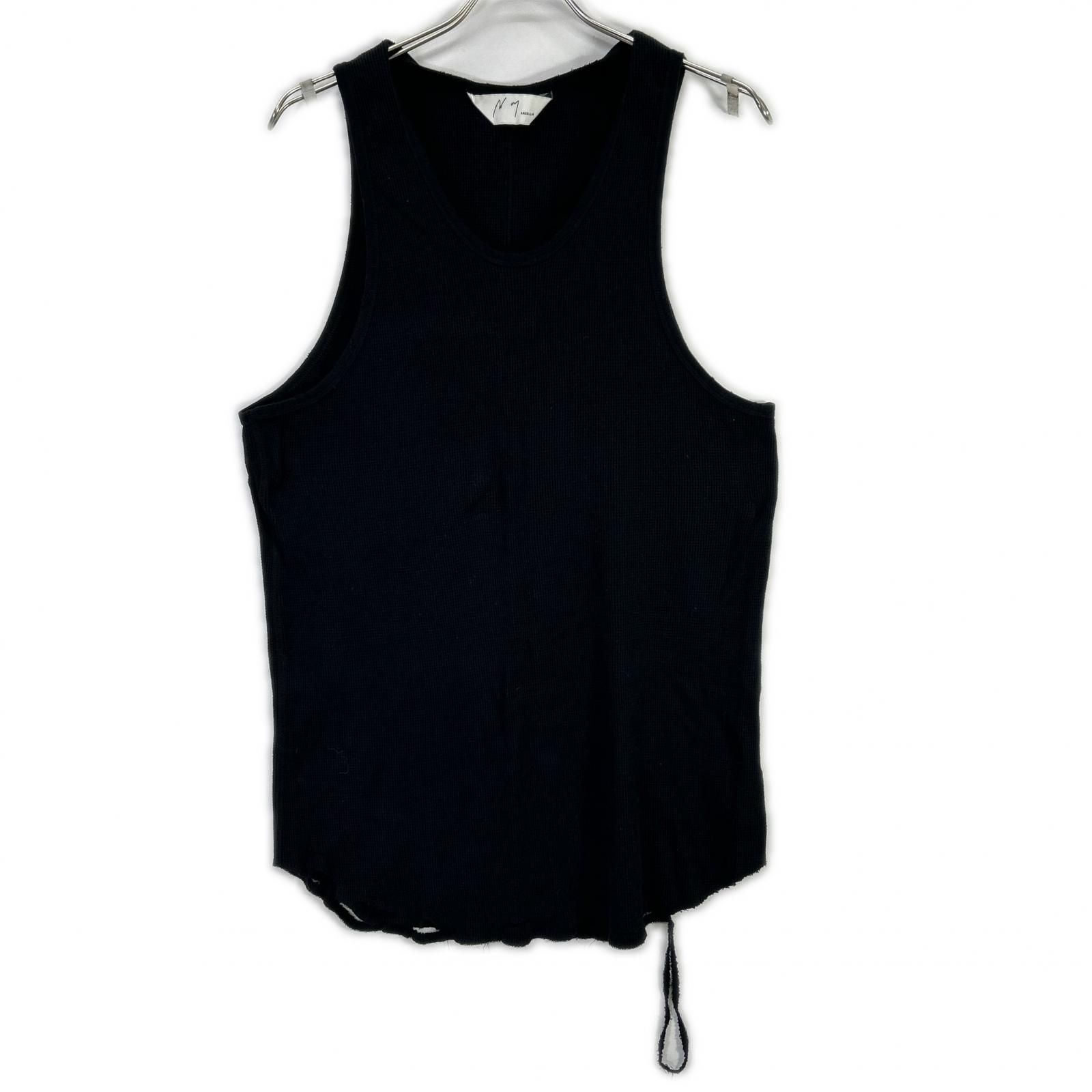 ANCELLM アンセルム ANC-CT57 24SS ブラック DAMAGE WAFFLE TANK TOP