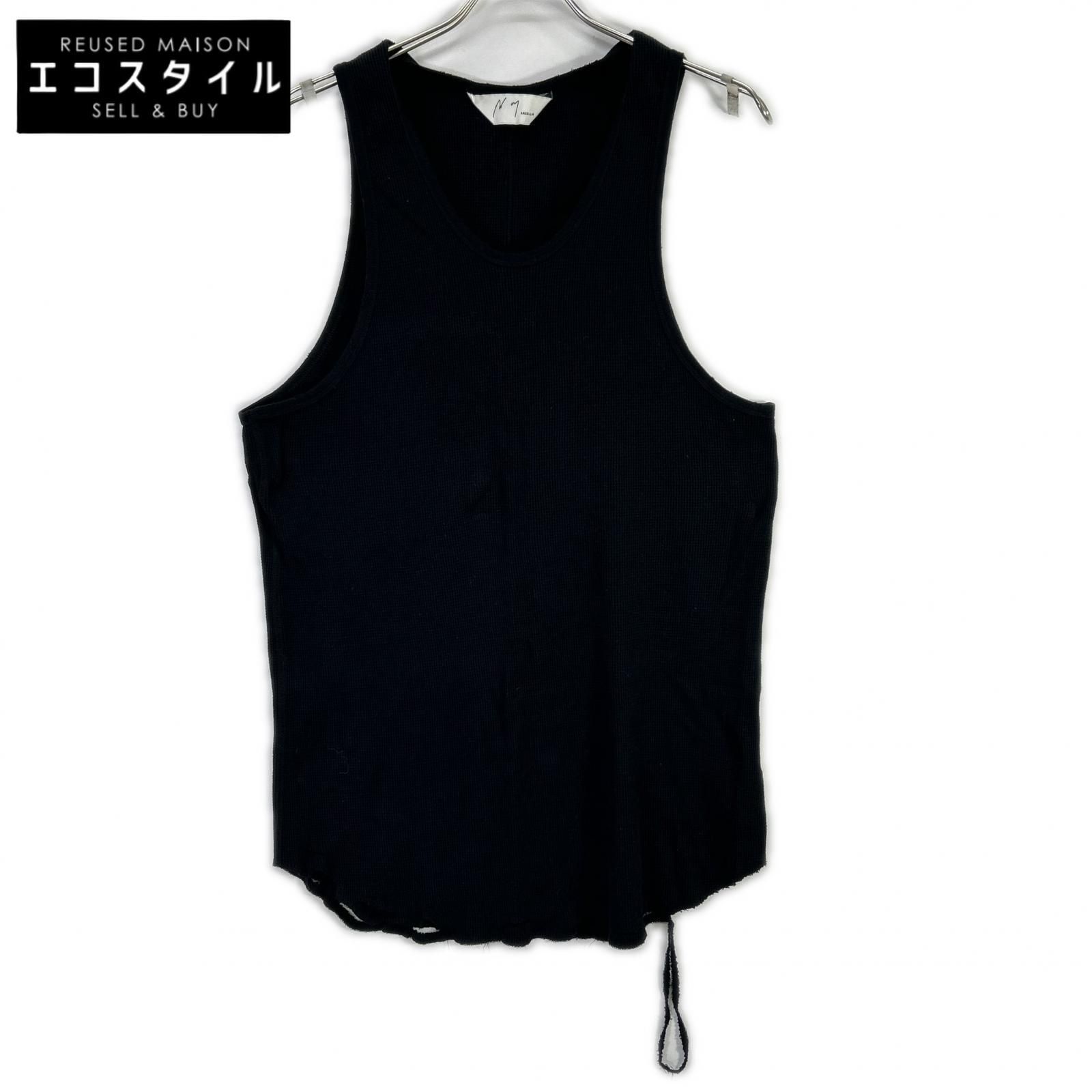 ANCELLM アンセルム ANC-CT57 24SS ブラック DAMAGE WAFFLE TANK TOP