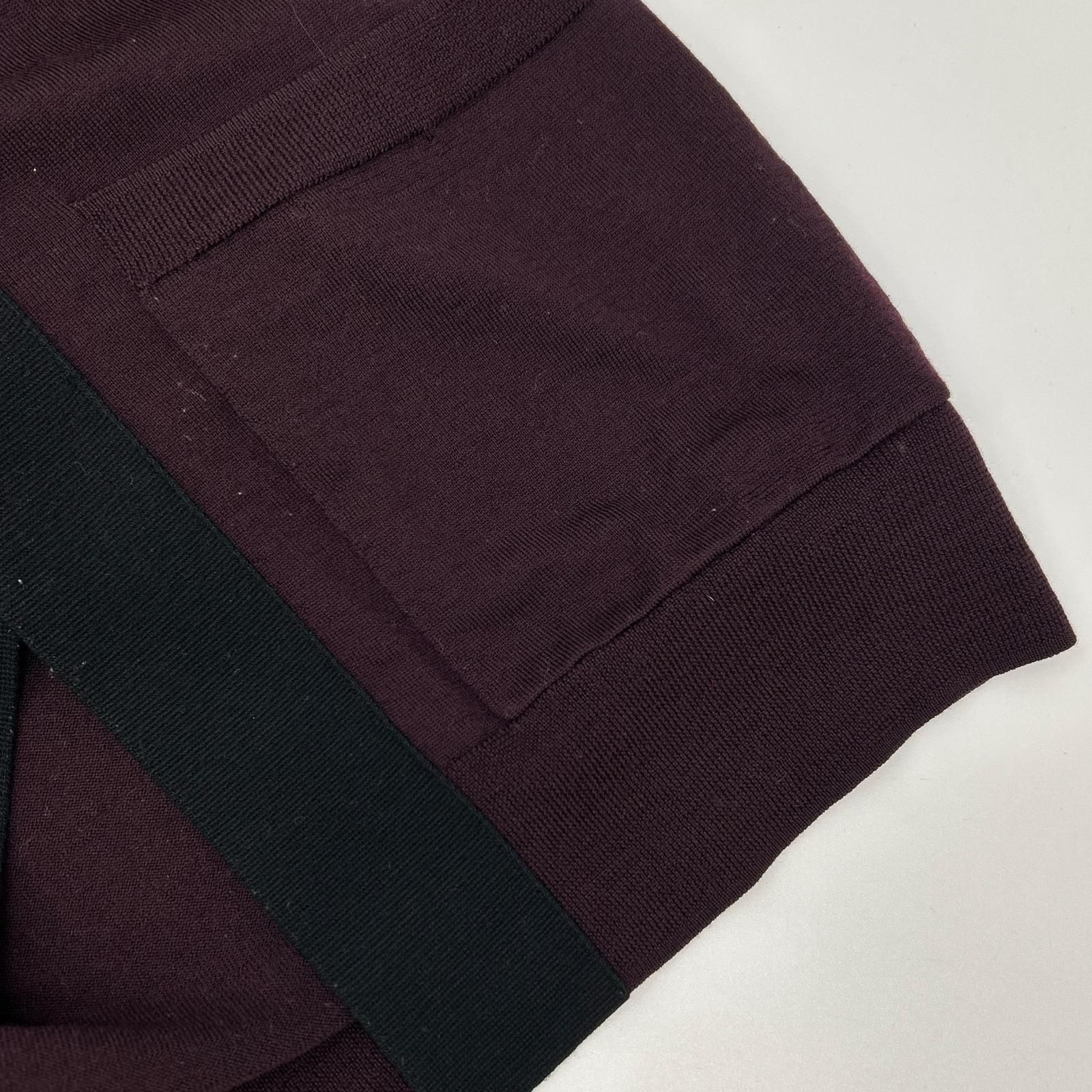 DRIES VAN NOTEN ドリスヴァンノッテン ボルドー×ブラック バイカラー