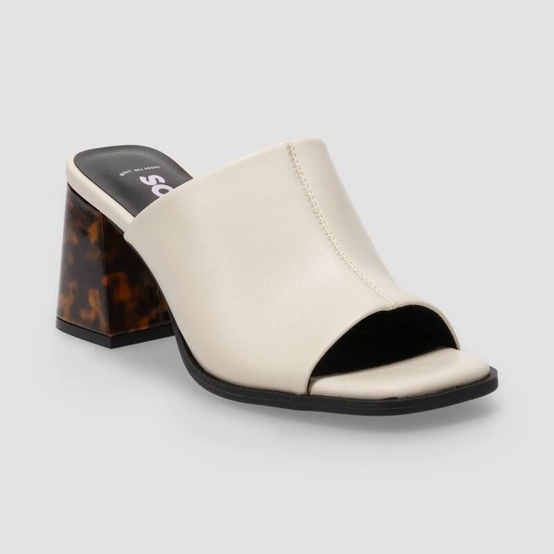 エスオー レディース シューズ サンダル ヒール SO Muneer Block Heel WomenslipOn Mules Ivory アイボリー