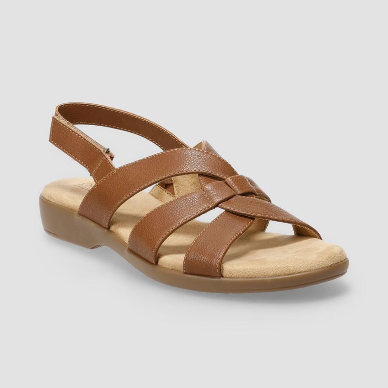 クロフト＆バロー レディース シューズ サンダル Croft Barrow Krissen CrissCrosstrap Womens Comfort Sandals Cognac