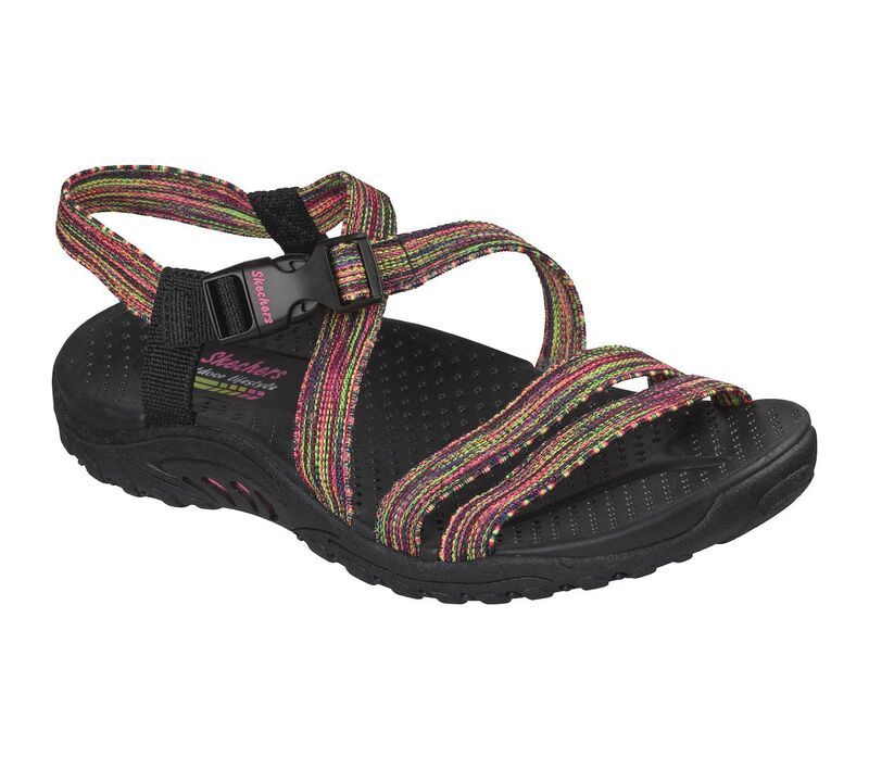 スケッチャーズ レディース シューズ サンダル Skechers Reggae Tropical Trail Womens Comfort Sandals Black Multi ブラック