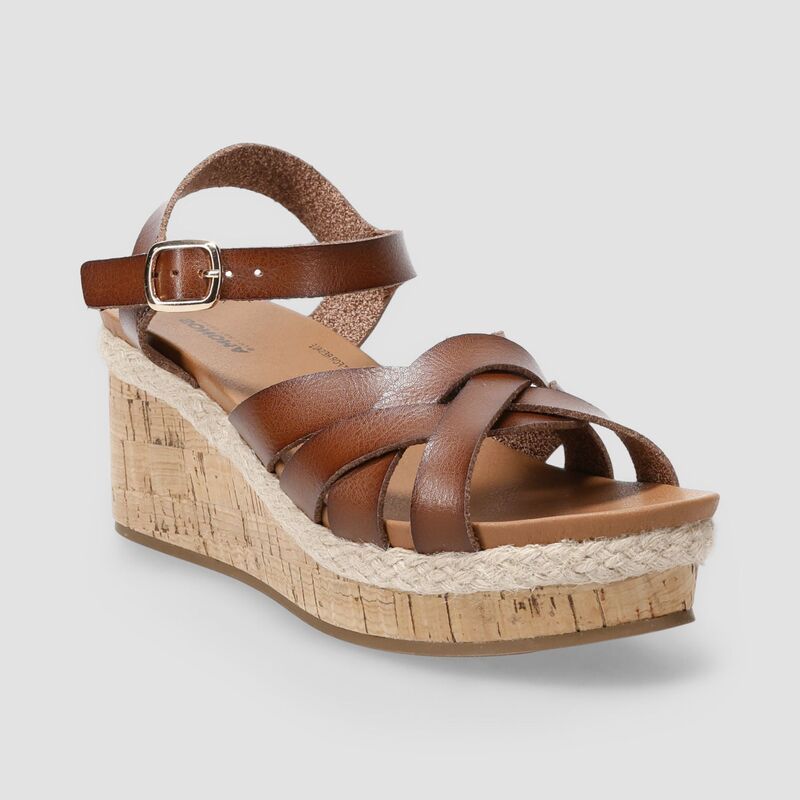 ソノマ レディース シューズ サンダル Sonoma Goods For Life Neiomy Womens Cork Wedge Sandals Brown ブラウン