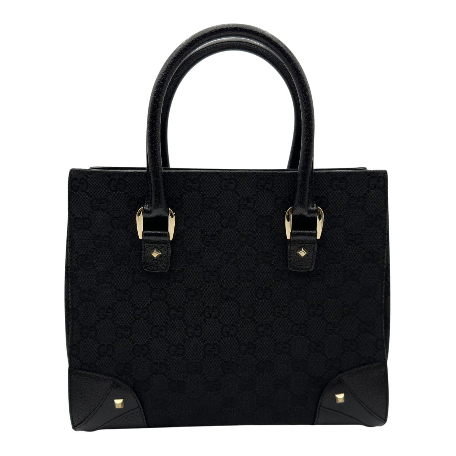 グッチ GUCCI GGキャンバス ハンドバッグ 120895 ブラック GGキャンバス/レザー レディース ハンドバッグ