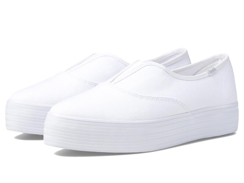 ケッズ レディース シューズ スニーカー Keds Point Slip On White Canvas ホワイト