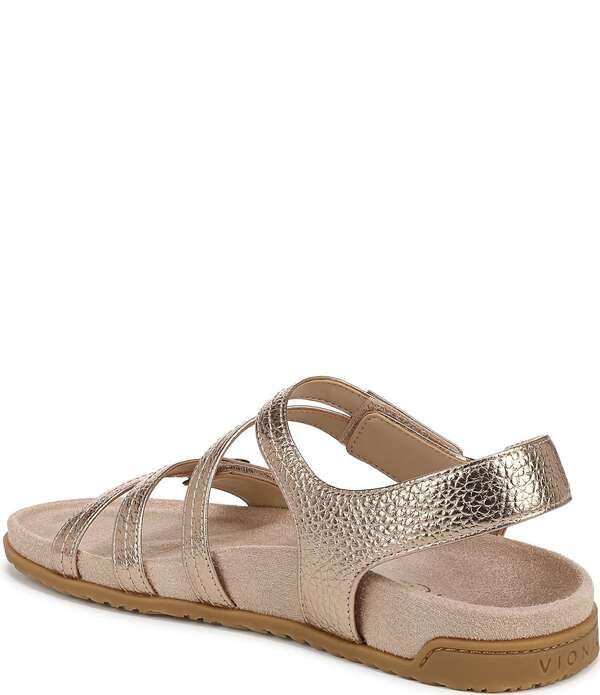 バイオニック レディース シューズ サンダル レザー Vionic Essie Leather Slingback Sandals Bronze