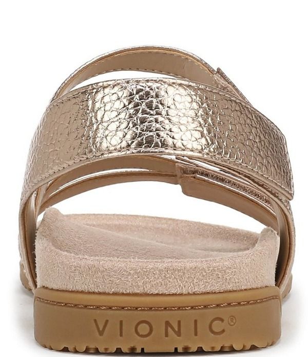 バイオニック レディース シューズ サンダル レザー Vionic Essie Leather Slingback Sandals Bronze