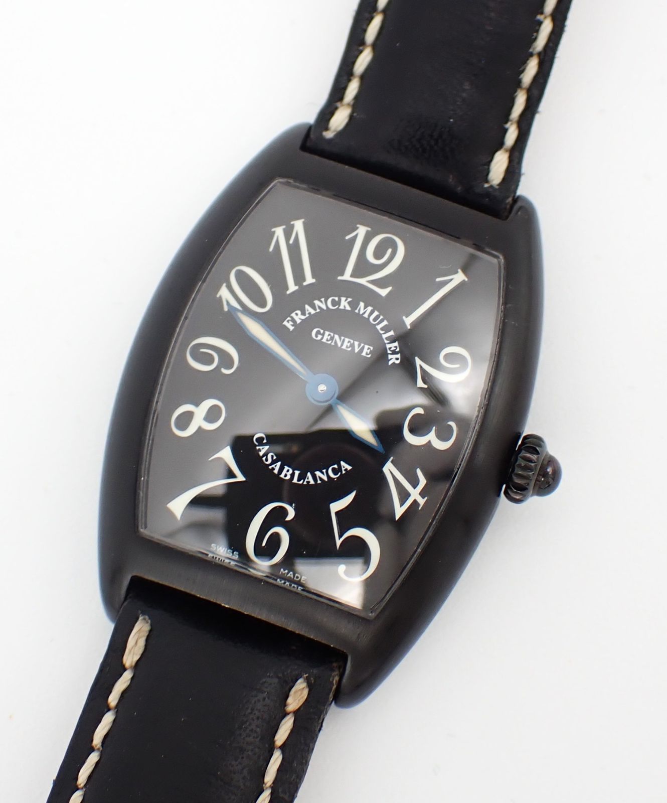 FRANCK MULLER(フランクミュラー) トノウカーベックス 1752QZ SS/革 QZ クォーツ ブラック 黒 メンズ レディース 腕時計 レザーベルト