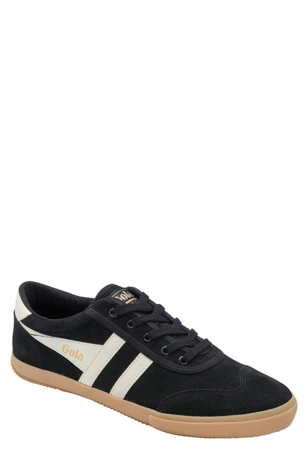 ゴラ メンズ シューズ スニーカー スエード Gola Badminton Suede Plimsoll Sneaker Black Off White Gum オフホワイト