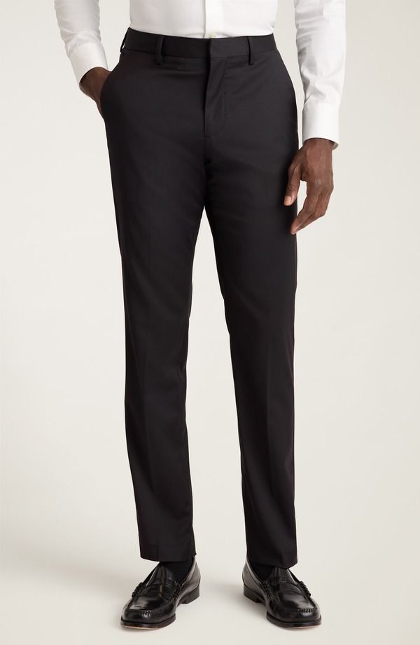 ボノボス メンズ ボトムス カジュアルパンツ コットン Bonobos Jetsetter Flat Front Hemmed Stretch Cotton Dress Pants Black ブラッ