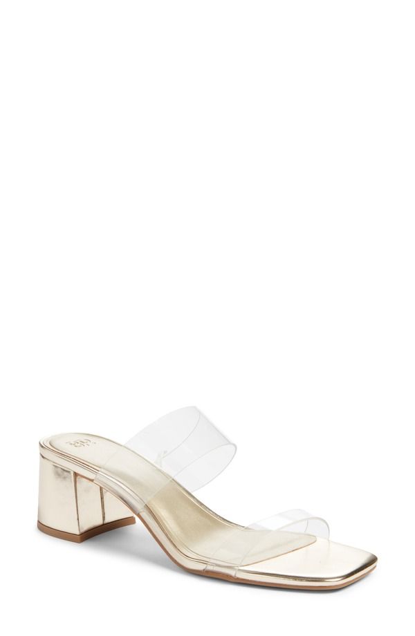 ビーピー レディース シューズ ヒール サンダル BP Lulu Block Heel Slide Sandal Gold Light Metallic ゴールド