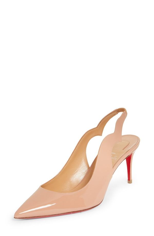 クリスチャン・ルブタン レディース シューズ パンプス Christian Louboutin Hot Chick Pointed Toe Slingback Pump N295 Beige Lin