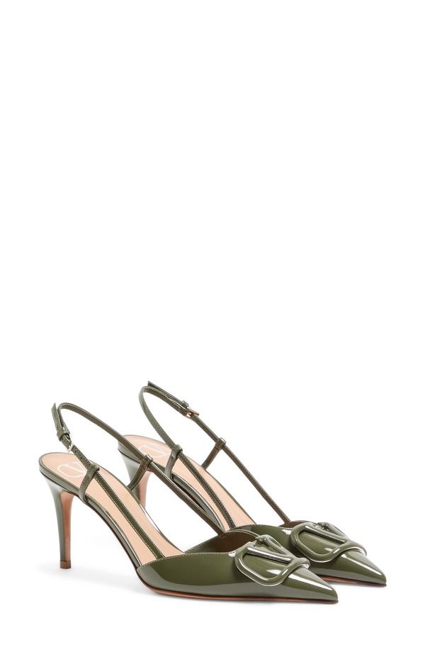 ヴァレンティノ レディース シューズ パンプス ロゴ Valentino Garavani VLOGO Pointed Toe Slingback Pump Oasis