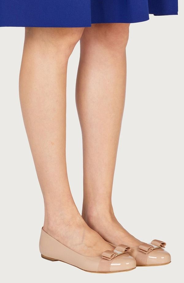 フェラガモ レディース シューズ パンプス レザー FERRAGAMO Varina Leather Flat Amaretti
