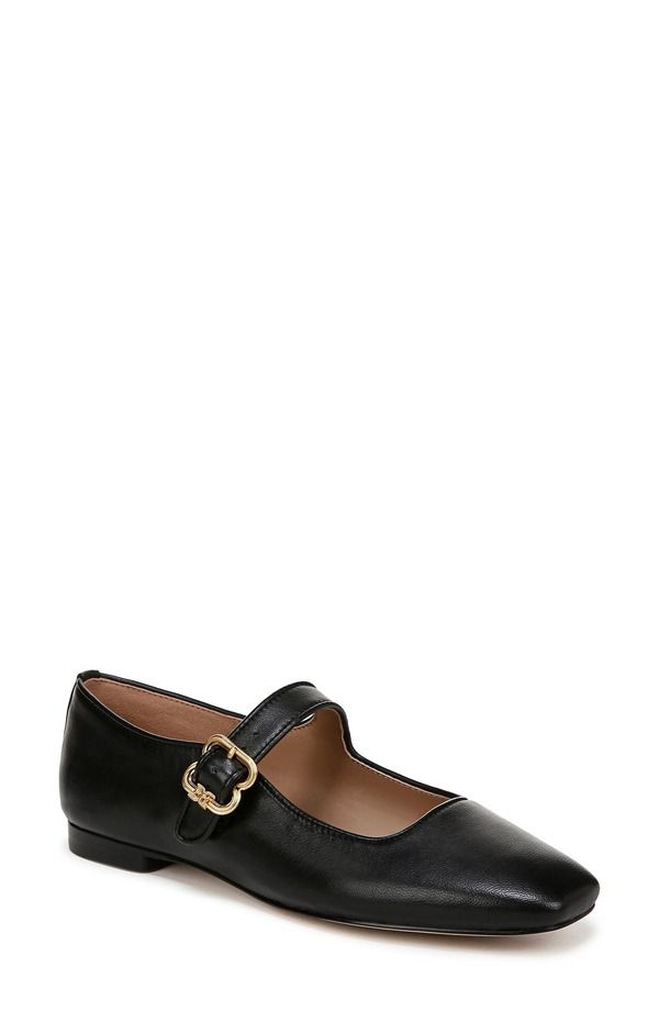 サムエデルマン レディース シューズ パンプス Sam Edelman Michaela Mary Jane Flat Black Leather ブラック