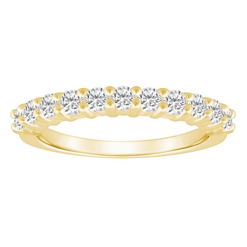 Alyson Layne レディース アクセサリー リング Alyson Layne 14k Gold 34 CaratW Diamond 11Stone Wedding Band Yellow イエ