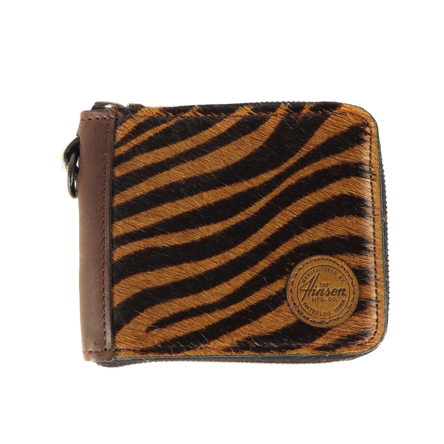 【新品】COLIMBO コリンボ HINSON実名復刻 タイガー柄 ヘアオンカウハイド ラウンドジップ ウォレット 財布 ROUND-ZIP WALLET ブラウン ブランド【メンズ】