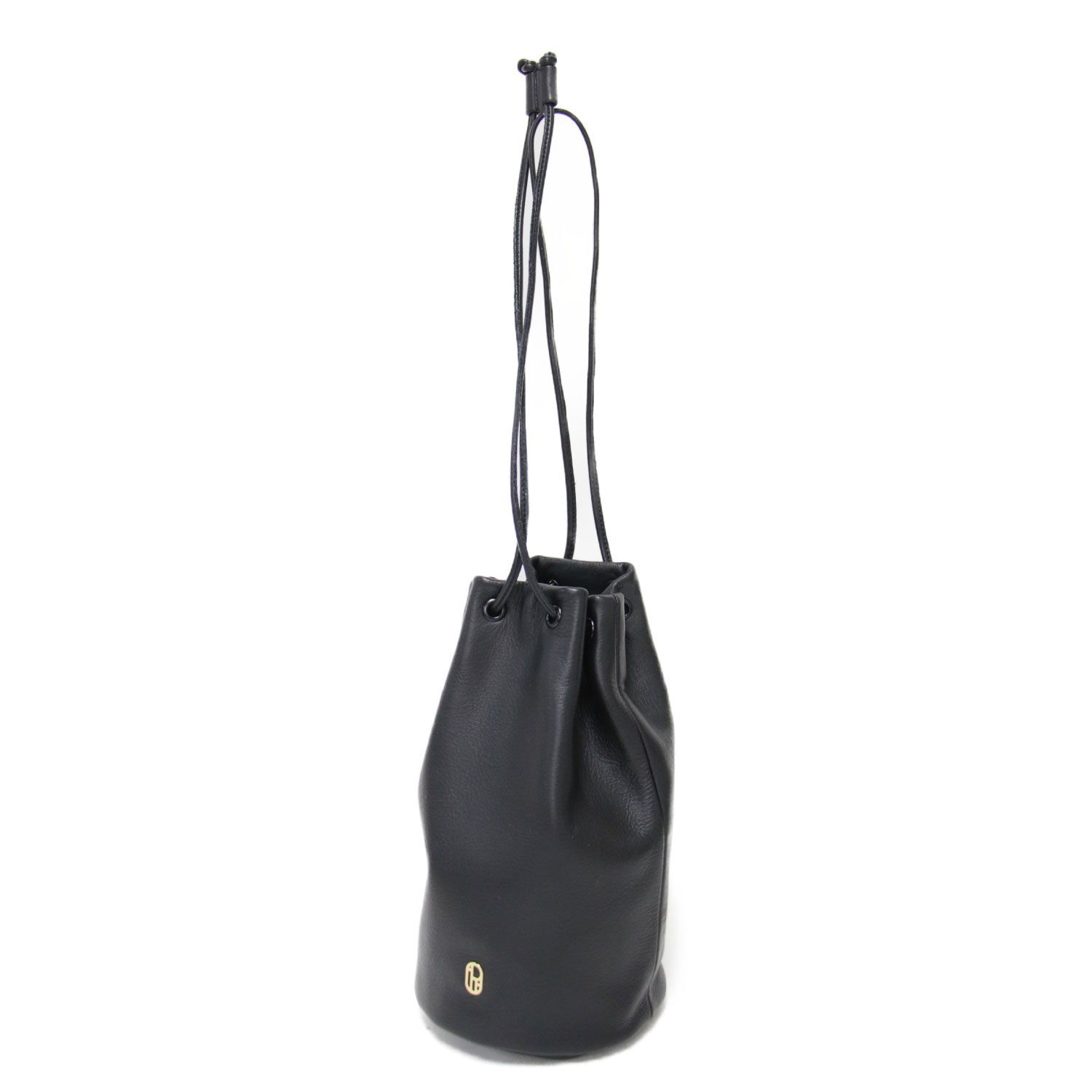 【美品】(im)perf. インパーフ ポーチ ブラック 黒 25秋冬 ドローストリング レザー ポーチ The Drawstring Pouch ハンドバッグ ショルダー 巾着型 ブランド カバン【レディース】【中古】