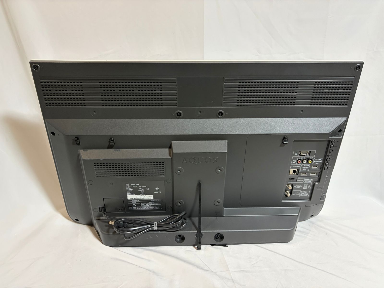 □ シャープ SHARP 液晶テレビ AQUOS LC-32J10-W ホワイト 32V型 裏